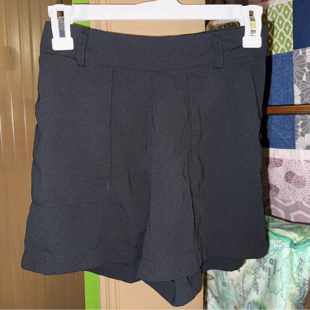a new day Women's High Waist Black paper bag Shorts